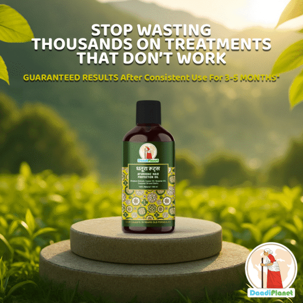Dhatura Roots Ayurvedic Hair Oil For Hair Fall & Regrowth - Image 4