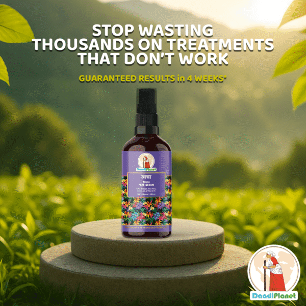 Twacha (Tulsi) Face Serum For Anti-Ageing & Skin Brightening - Image 4